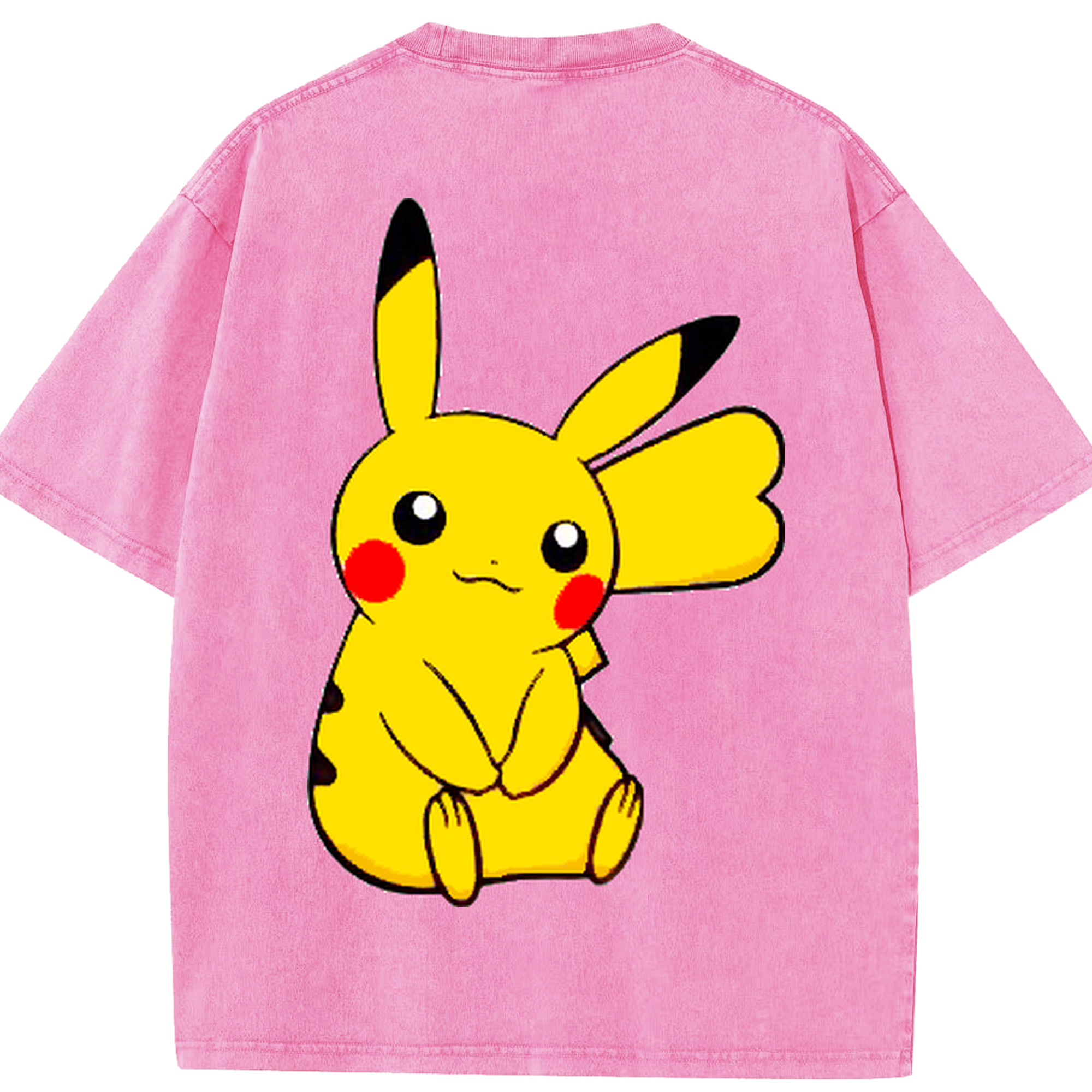 （画像用） ポケットモンスター Pokémon 綿100% ヴィンテージ風 半袖Tシャツ（背面プリント）
